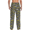 thumbnail image 3 of Goofa Modern Yellow Excavator Printed Soft Pajama Pants for Men, Wide Leg Comfy Casual Lounge Yoga Pants-X-Large, 3 of 9