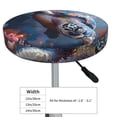 thumbnail image 4 of Balery Underwater Lazy Turtle Round Bar Stool Seat Covers Velvet Fabric Adjustable Protects from Scratches and Stains for 14-17 Inch Chair- 13 inch, 4 of 7