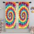 thumbnail image 5 of Blackout Kids Curtains,Colorful Rainbow Tie Dye Spiral Pattern Childrens Insulated Curtains Set Of 2,Bedroom Essentials,Toddler Room Decor 42"x63", 5 of 5