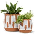 thumbnail image 4 of Abbott Collection Home Small Dot & Dash Barrel Planter, 4 of 4