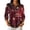 Gold, variant on Womens Christmas 3/4 Sleeve Tops Christmas Print Collared Shirts For Women Casual Button Henley Dressy Blouses For Christmas Holiday