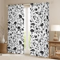 thumbnail image 2 of Erosebridal Vintage Flower Curtains Pack of 2 (42x84 Each) for Women, Black White Curtains Blackout, 2 of 6