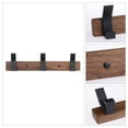 thumbnail image 3 of Unique Bargains 1 Pack Coat Rack Wall Mount Coat Hook for Hanging with 3 Hooks Dark Brown, 3 of 7