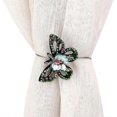 thumbnail image 2 of beautiful unique magnetic curtain buckle tiebacks accessories with rhinestone butterflies decorblack bottom green rhinestone, 2 of 5