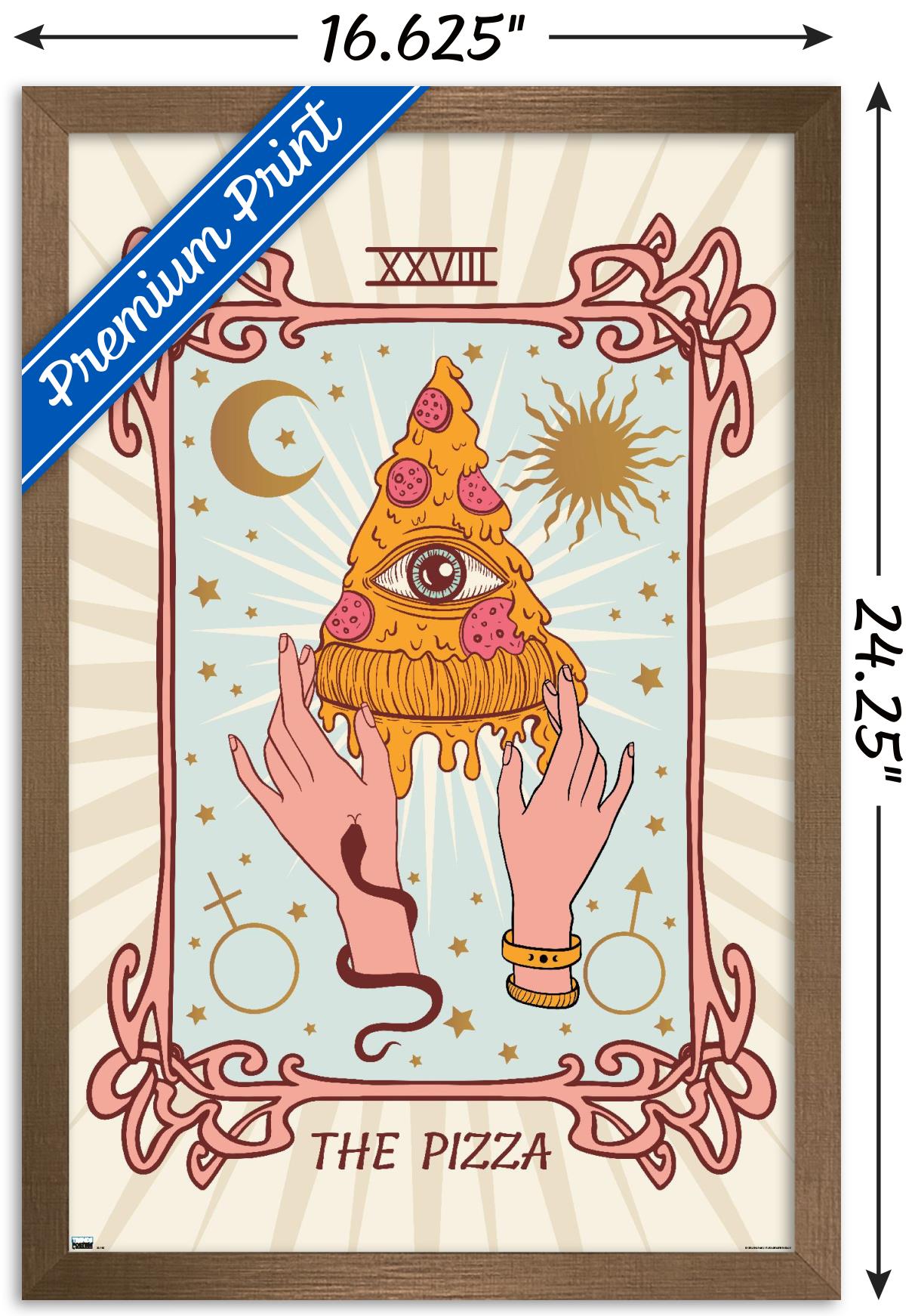 The Pizza Wall Poster, 14.725" x 22.375" Framed