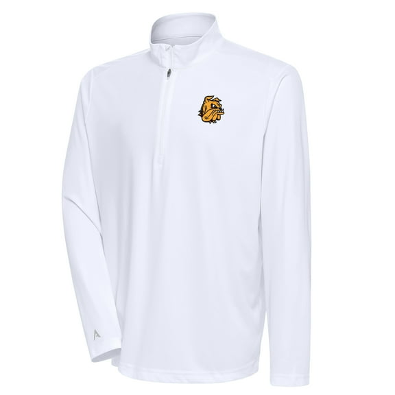 Men's Antigua White Minnesota Duluth Bulldogs Tribute Quarter-Zip Top