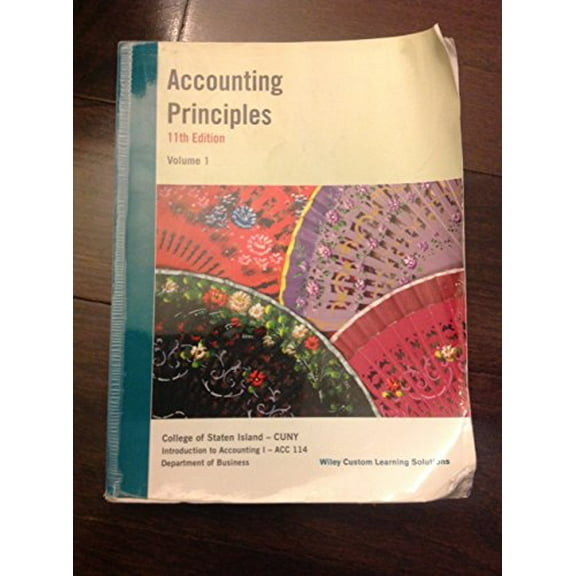 Pre-Owned Accounting Principles 11th Edition Volume 1, 9781118789933, 1118789938, Paperback, 11th edition