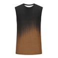 thumbnail image 3 of cocolona Mens Loose Tank Tops Summer Sleeveless Crew Neck Gym Workout Muscle T-shirts Vacation Beach Gradient Print Tees, 3 of 5