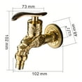 thumbnail image 4 of Robinet de Jardin Robinet de Balcon Robinet d'Eau Extérieur Machine à Laver Robinet Doré, 4 of 9
