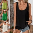 thumbnail image 3 of Huhudde Women's Sleeveless Tanks Tops Ruffle Tiered Layered Flowy Blouses Shirt Summers Top Casual Loose T-shirt Streetwear, 3 of 18