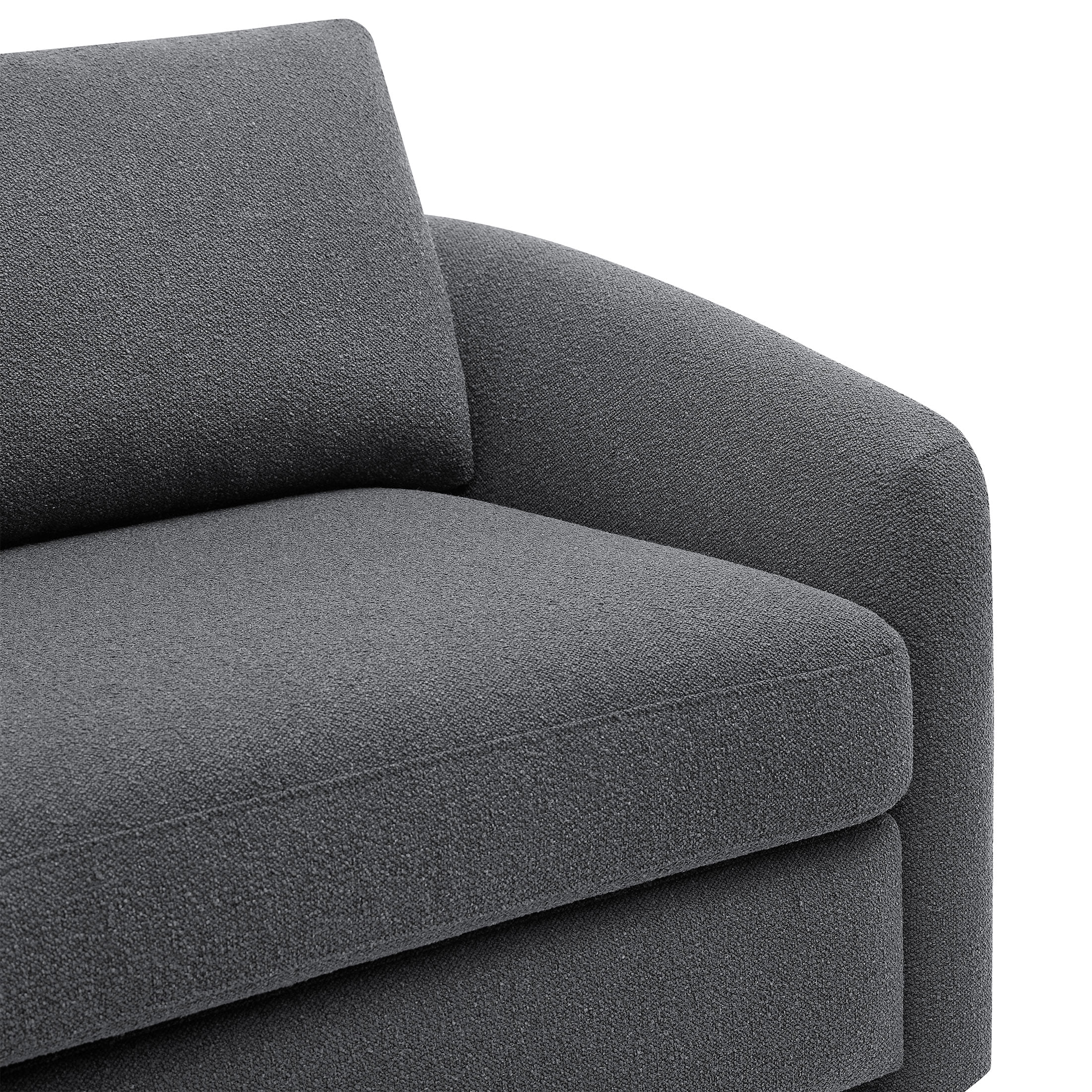 Beautiful Drew 72.2" Sofa by Drew Barrymore for Adults, Charcoal Bouclé