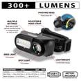 thumbnail image 6 of Performance Tool W2335 Li-Ion Rechargeable Headlamp - 300+ Lumens, Dual LED Modes, Lightweight Design, 6 of 9