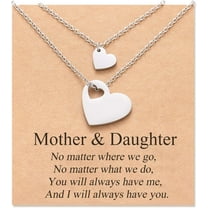 Mother Daughter Necklace Set for 2/3 Mothers Day Gifts for Mom Daughter Matching Heart Jewelry Mom Gifts from Daughters Birthday Gifts for Daughter Women