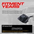 thumbnail image 4 of Master Tailgaters Replacement for Chevrolet Traverse w/o Video Display Mirror (2018-2019) Rear View Backup Camera OE Part # 23165926, 4 of 7