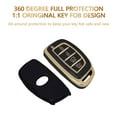 thumbnail image 3 of OFFCURVE Car Key Fob Cover for Hyundai, Special TPU Key Fob Case Holder for Hyundai Elantra Tucson Sonata Elantra GT Ioniq 4 Buttons Smart Key Protector, Black, 3 of 6