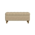 thumbnail image 4 of HomePop Button Tufted Storage Bench, 40"W x 18"D x 18"H, Light Tan, 4 of 8
