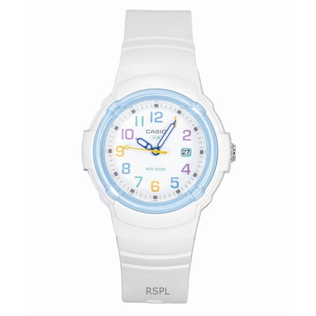 Casio Reloj Analógico LX-800H-7A2V de Cuarzo con Correa de Resina de Base Biológica y Esfera Blanca para Mujer, 100 M