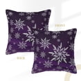 thumbnail image 3 of Bingfone Decorative Pillow Covers 16"X16" Snowflake Gradient Purple Couch Pillow Cases Modern Farmhouse Covers For Couch Sofa Bed, 3 of 9