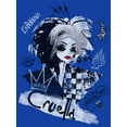 thumbnail image 2 of Men's Cruella Fashion Sketch  Graphic Tee Royal Blue Large, 2 of 5