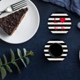 thumbnail image 6 of FMSHPON Love Black and White Stripe Set of 8 Round Coaster for Drinks, Absorbent Ceramic Stone Coasters Cup Mat with Cork Base for Home Kitchen Room Coffee Table Bar Decor, 6 of 6
