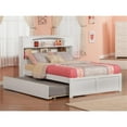 thumbnail image 7 of Leo & Lacey Transitional Solid Wood Full Bed with Twin Trundle in White, 7 of 7