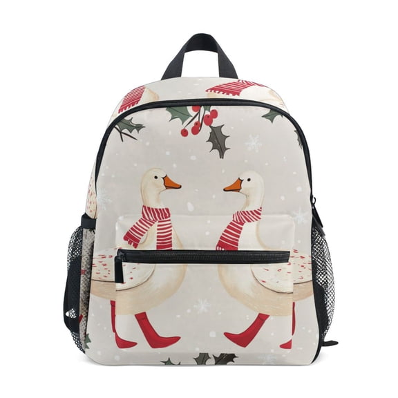 FORMRS Kids School Backpack with Front Zippered Pocket 12" Student Travel Daypack, Winter Geese