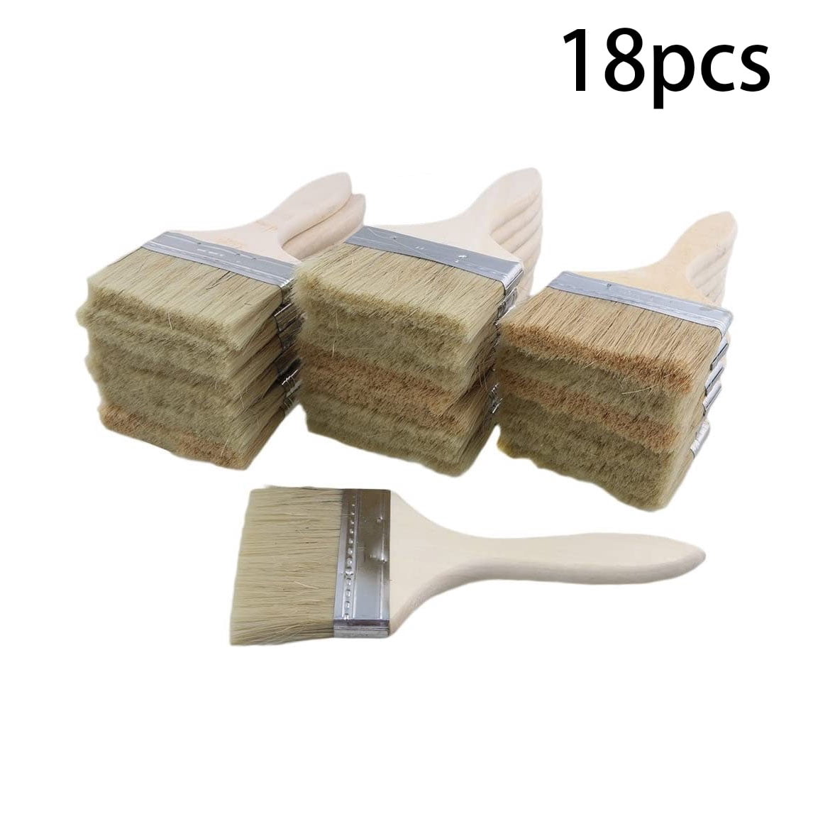 18 Pack of 4 Inch (89mm) Paint Brushes and Chip Paint Brushes