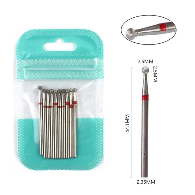 Juego de brocas para uñas, fresa de diamante, accesorio para manicura, máquina eléctrica de pedicura, cepillo para uñas, herramientas de rebaba, 10 Uds.