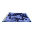 thumbnail image 2 of Ahgly Company Machine Washable Indoor Rectangle Abstract Blue Modern Area Rugs, 8' x 12', 2 of 4