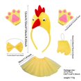 thumbnail image 4 of Tiijoy Kids Cute Yellow Chick Co_Stume Dress-Up Tutu Skirt Headband Outfits, Sizes One Size, 4 of 7