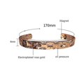 thumbnail image 2 of Pulsera de latón con terapia curativa magnética para artritis, brazalete con apertura para mujer, 2 of 3