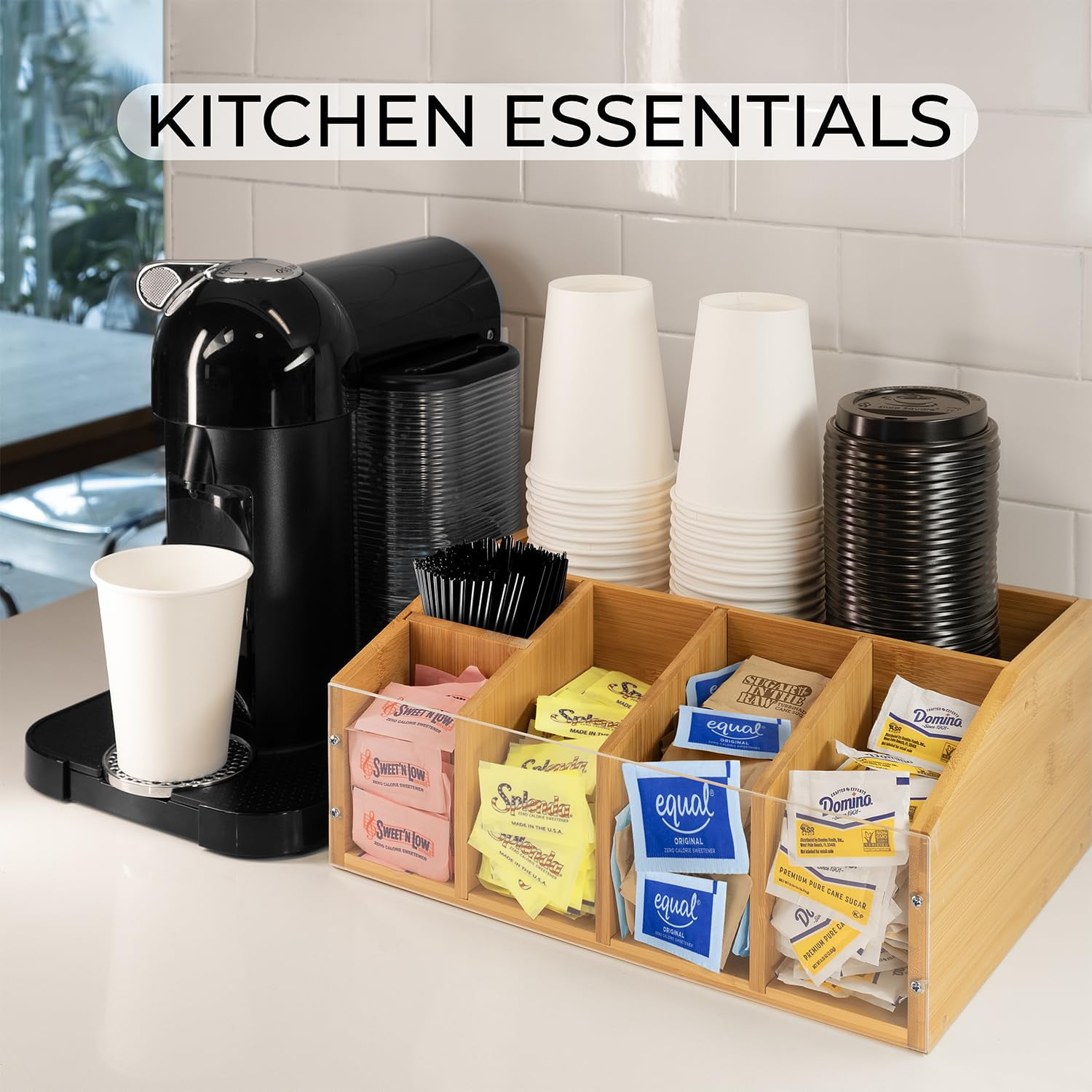 Sugar and Sweetener Assortment Packets, Sugar Packets (650 Pack) with Coffee Stirrers, Individual Sugar Packets for Coffee