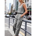 thumbnail image 6 of Czanzd Women's Cotton Gingham Two-Piece Outfit,White,Size L, 6 of 6