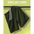 thumbnail image 7 of NY Threads Men's Athletic Shorts Quick Dry Loose-Fit Lightweight Running Workout Gym Shorts with Pockets, Large, Army Green, 7 of 7