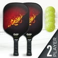 thumbnail image 2 of Franklin Sports Pickleball Paddles Pickle Ball Set with 2 Paddles + (4) X-40 Balls ,Yellow, 2 of 11