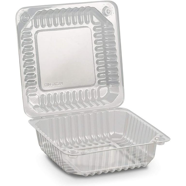 MT Products 5 x 2.2 Clear Square Plastic Containers with Lid - Pack of 40  