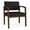 Castillo Black, variant on Lenox Wood Reception Waiting Oversize Guest Chair / Walnut Wood / Brown