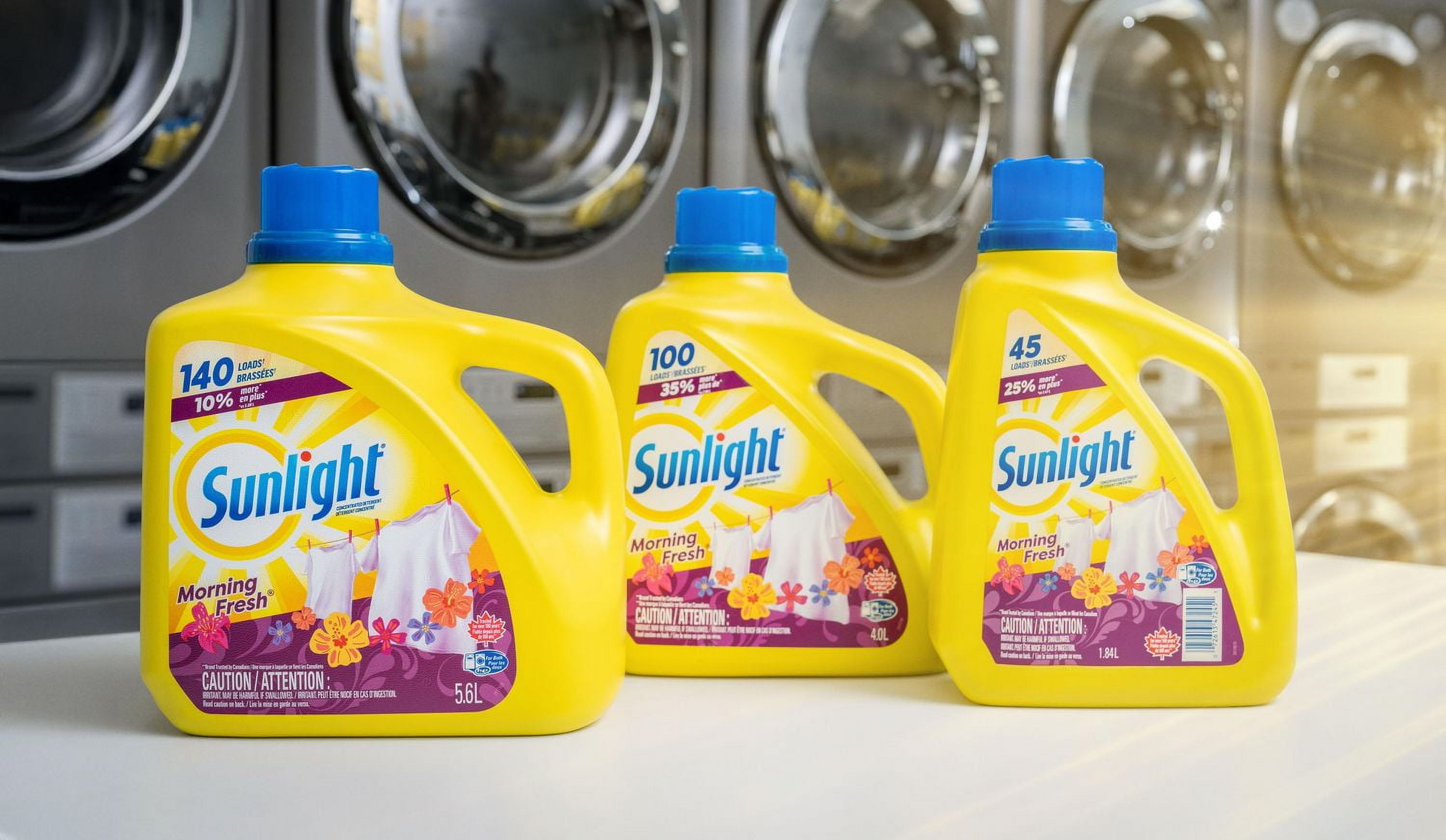 Sunlight frais du matin, détergent à lessive liquide concentré, 1,84 l, 45 brassées 1 bouteille, 1,84 litres