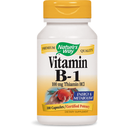 Nature's Way Vitamin B1 100 mg, 100 Ct