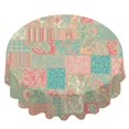 thumbnail image 2 of Pioneer Flower Floral Print Pattern Round Tablecloth 60 X 60 Inch, Wrinkle Resistant Wipeable Table Cloth for Kitchen Dining Picnic Patio Party, 2 of 6