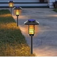 thumbnail image 4 of 2 piezas impermeable al aire libre antorcha solar luz paisaje iluminación antorcha lámpara jardín patio césped luz ER, 4 of 5