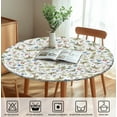 thumbnail image 4 of Round Tablecloth with Elastic Edge, 36-60Inch Waterproof Table Cloth for Dinner, Outdoor, Picnic, 52inch, Cherry and Blueberry, 4 of 6