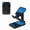 Blue Glitter Sparkle With Black Blue Glitter Zebra, variant on WIRESTER Black Foldable Phone Stand for Desk, Adjustable Portable Cell Phone Holder for iPhone 17, 16, 15, 14 and Android Smartphones - Shamrock Clover Leaves