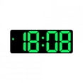 thumbnail image 3 of Réveil Électronique Led Coloré 3 Niveaux de Luminosité Réglable Affichage de l'Heure Date Température Grand Écran Horloges de Table orange, 3 of 4