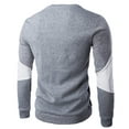 thumbnail image 3 of BXINGOHAI Mens Sport Sweatshirt Comfy Pullover Tops Patchwork Crewneck Long Sleeve Shirts Outdoor Athletic Workout Sweatshirts Today Gray,XL, 3 of 3