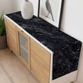 thumbnail image 4 of Black Marble Table Runner - 36 Inch Long, Kitchen Dining Table Runner Dresser Scarves, Vintage Abstract Ombre Dots Pattern Art Farmhouse Decor for Coffee Tables Wedding Party Banquet, 4 of 8