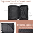 thumbnail image 2 of 20-Inch Airline Approved Carry-On Luggage, Lightweight ABS Hardshell Suitcase with Quiet Double Spinner Wheels & TSA Lock (Black Brown), 2 of 6