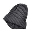 thumbnail image 4 of DJN Women's Solid Color Skull Knit Beanie Winter Warm Hat for Cold Weather Dark Gray One Size, 4 of 4
