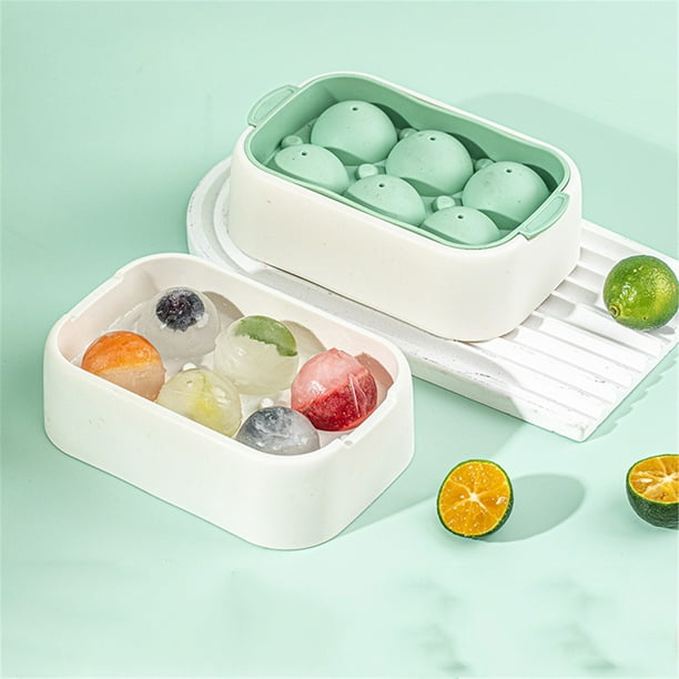 Enrejado de hielo, bandeja de cubitos de hielo, bandejas de hielo, moldes de hielo, caja de hielo de fácil liberación con tapa, refrigerador doméstico pequeño, molde de hielo de fácil liberación