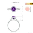 thumbnail image 2 of ANGARA Natural 1.15 ct Amethyst Twist Rope Split Shank Ring in 14K White Gold for Women (Size-7mm) | February Birthstone, Birthday, Anniversary, Jewelry Gift for Women | Natural Amethyst Ring, 2 of 10